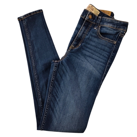 Hollister Denim - Hollister Super Skinny High Rise Womens Size 3R - W26 L31 - Dark Wash